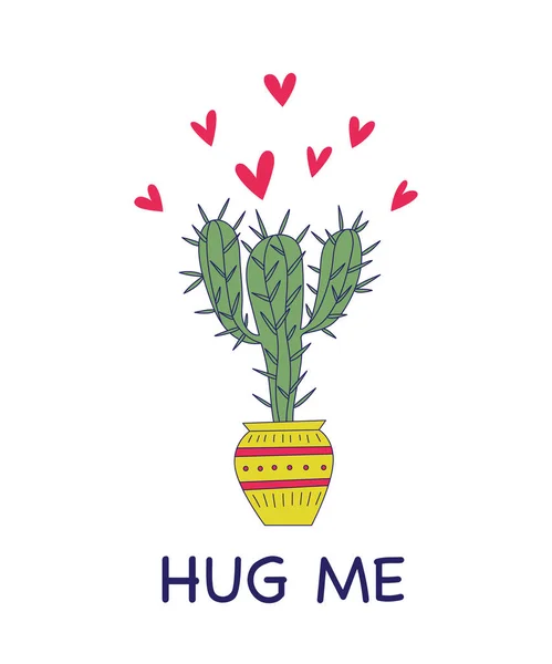 Walentynki karty z kaktusa — Wektor stockowy