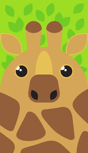 Schattig giraffe karakter — Stockvector