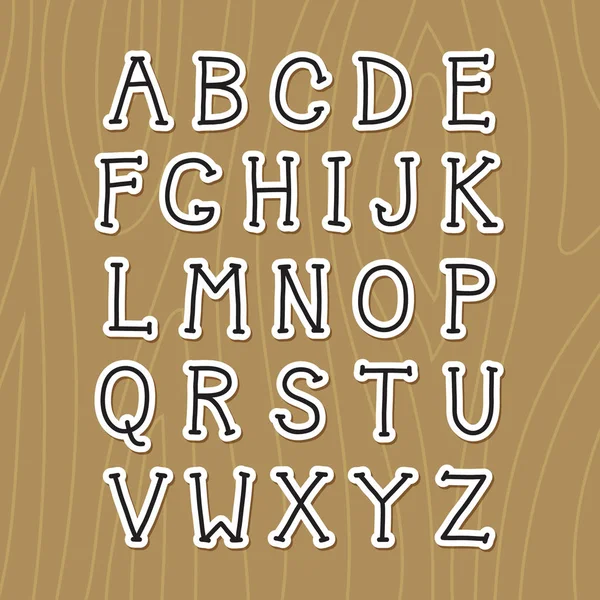 Alfabeto escrito a mano moderna . — Vector de stock