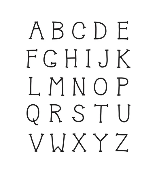 Alphabet moderne écrit à la main . — Image vectorielle