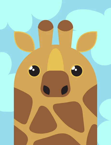 Schattig giraffe karakter — Stockvector