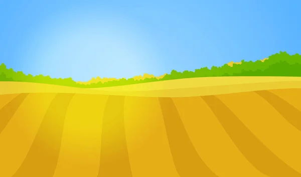 Illustration eines Weizenfeldes. — Stockvektor