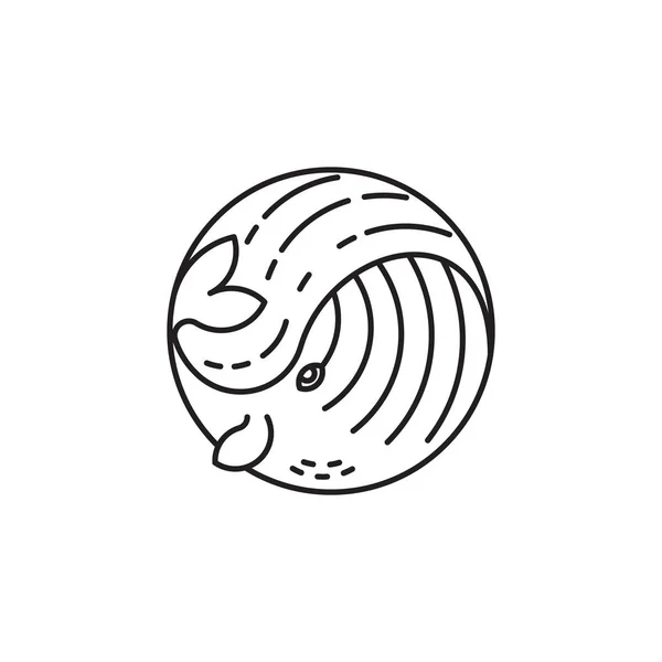 Icono de una ballena. Logo de ballena . — Vector de stock