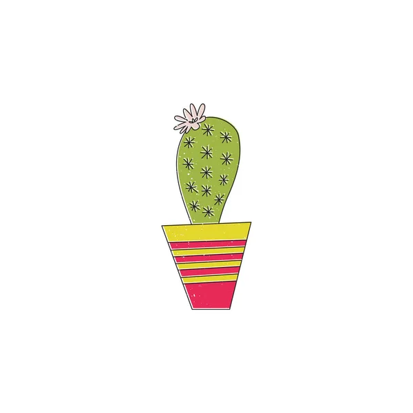 Illustratie van een hand getekende cactus. — Stockvector