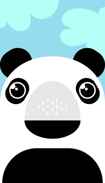 Niedliche Panda-Figur. — Stockvektor