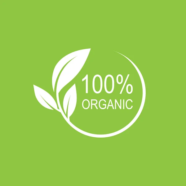 Organic  logo design. — Stock Vector