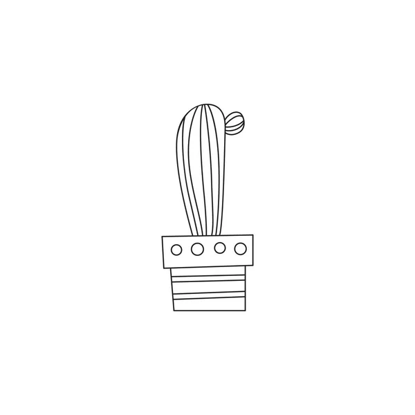 Ilustración de un cactus dibujado a mano . — Vector de stock