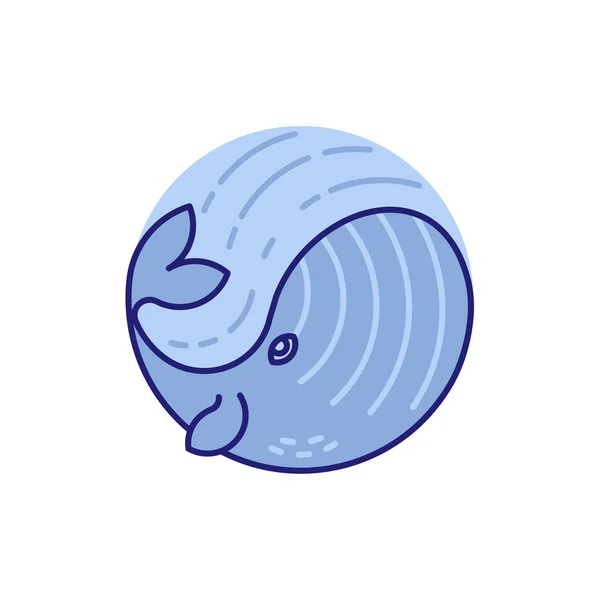 Ikonen för en val. Whale-logotypen. — Stock vektor