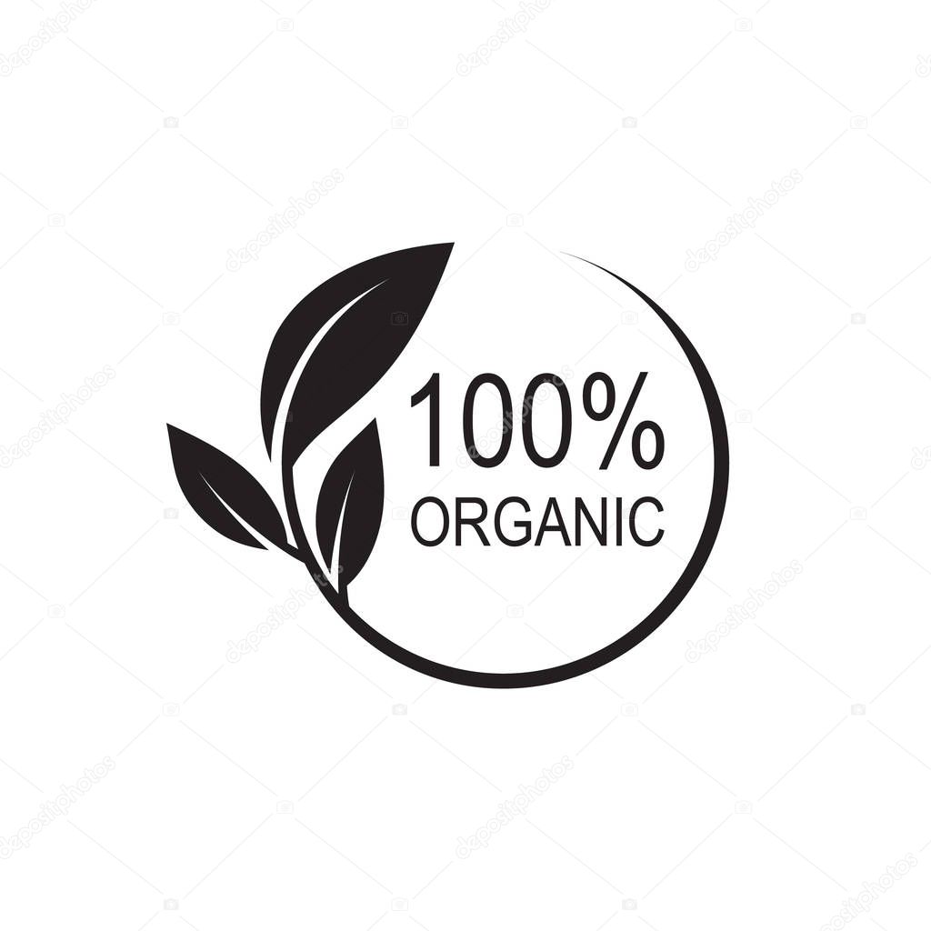 100% organic vector logo design.