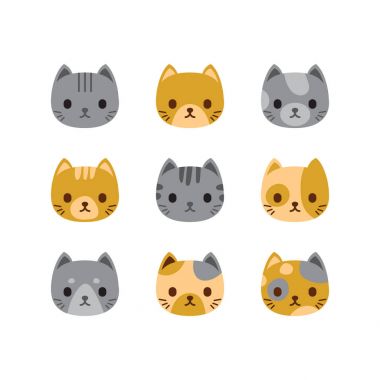 Kedi yüzleri ile Seamless Modeli. 