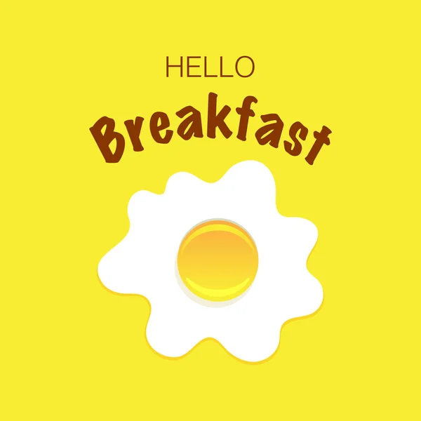 Petit déjeuner Illustration Affiche — Image vectorielle