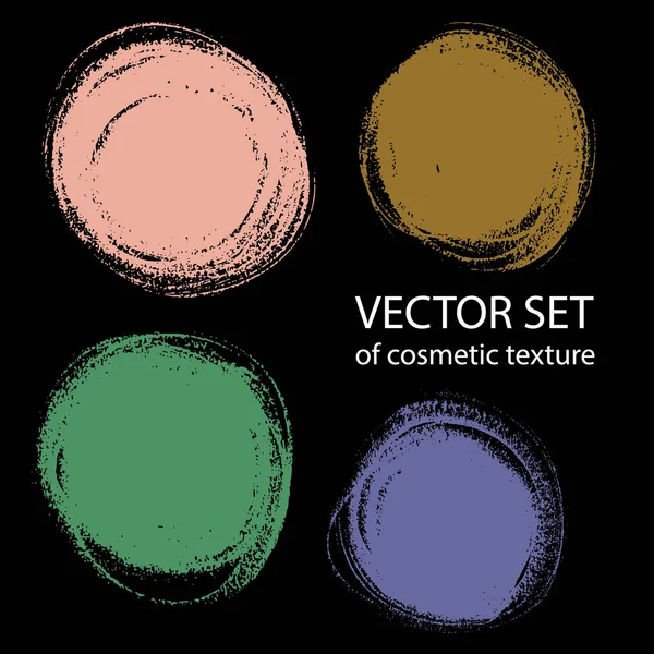 Set di texture cosmetica — Vettoriale Stock