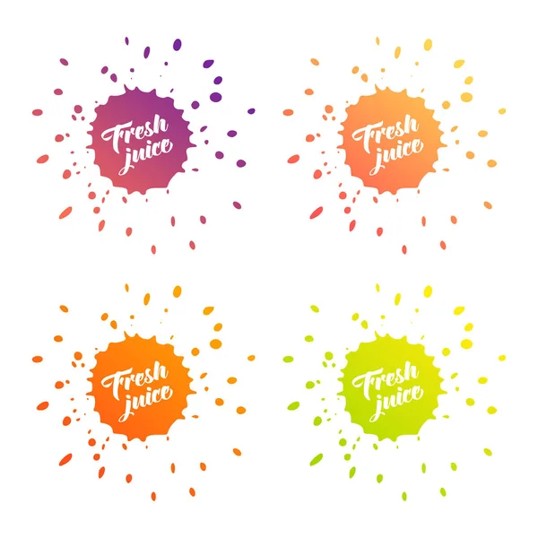 フレッシュ ジュースのロゴのセット — ストックベクタ