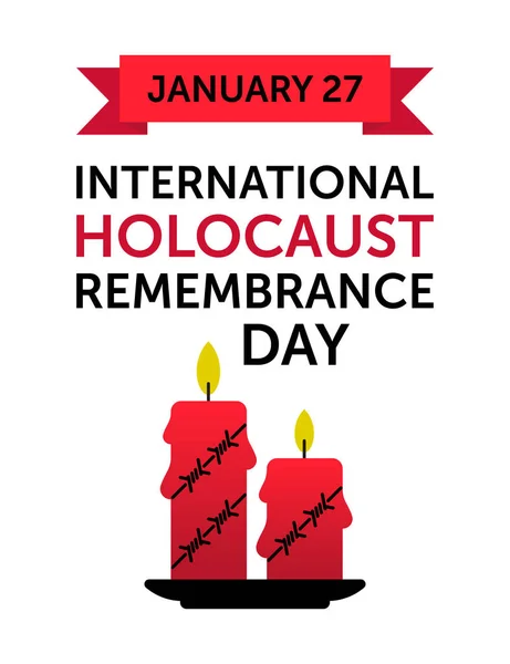 Cartel del Día del Holocausto — Vector de stock