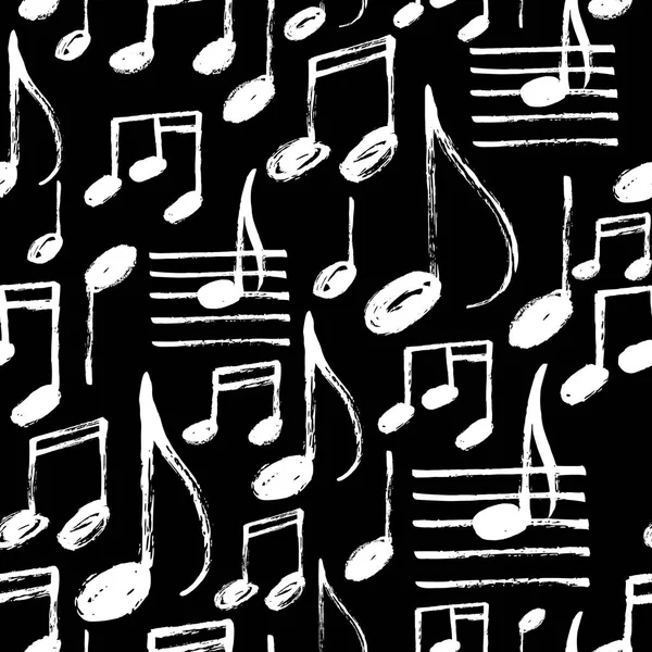 Візерунок з нотами музики — стоковий вектор