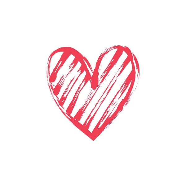 Coeur dessiné main — Image vectorielle