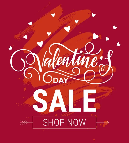 Valentine 's Day sale Design Template — стоковый вектор