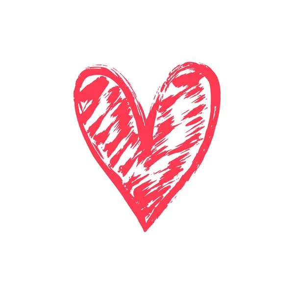 Handgezeichnetes Herz — Stockvektor