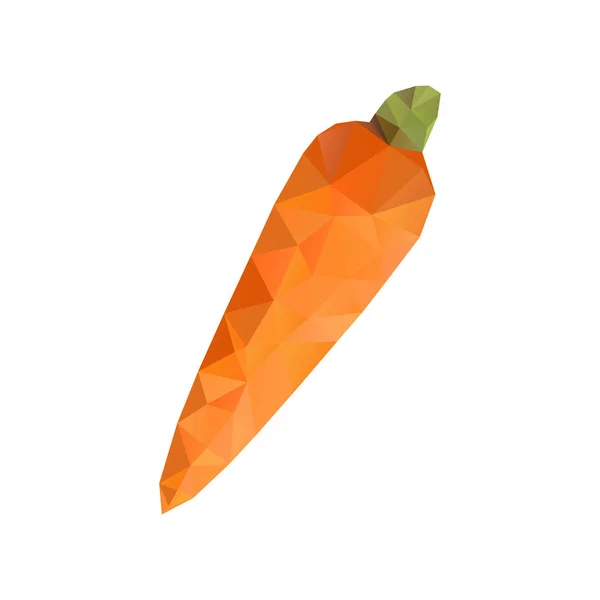 Veelhoekige oranje wortel. — Stockvector