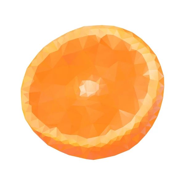 Polygonální plátky pomeranče — Stockový vektor