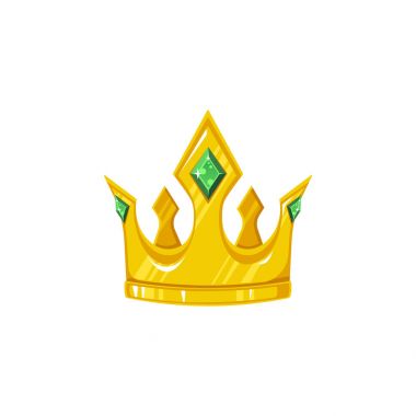  Zümrüt öğesi ile taç.