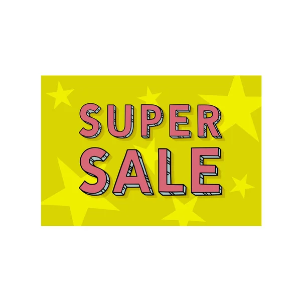 Super sale  tag — Stock Vector