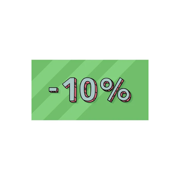 10 % slevu tag — Stockový vektor
