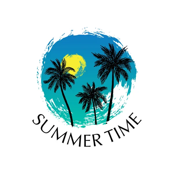 Summer time poster. — Stock Vector