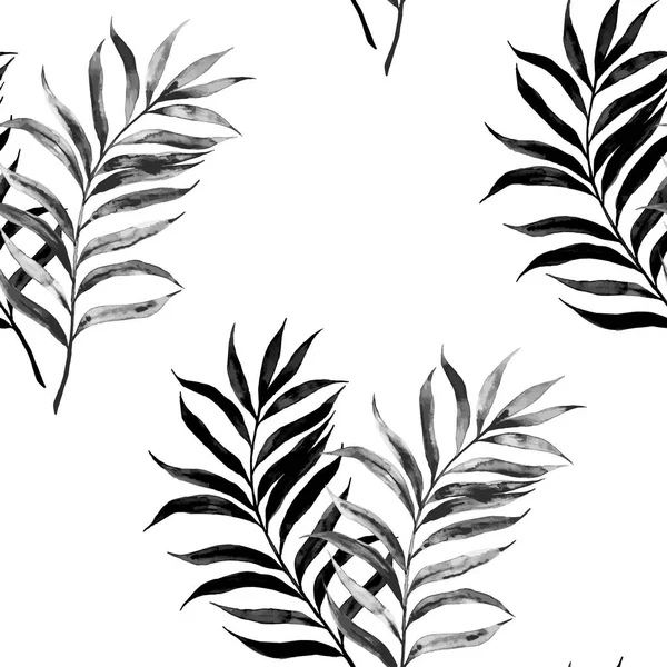 Patrón con hojas de palma — Vector de stock