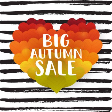 sonbahar satışı illüstrasyonu