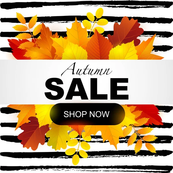 Ilustración venta otoño — Vector de stock