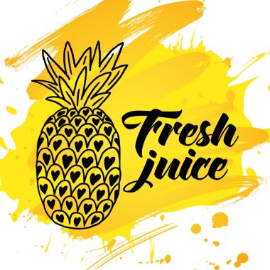 El taze ananas suyu çekilmiş  