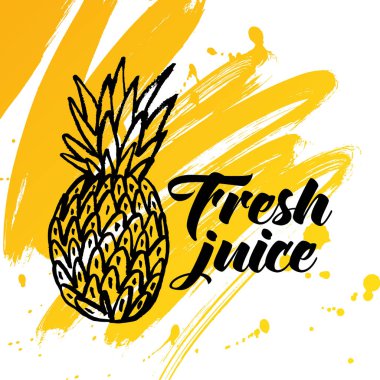 El taze ananas suyu çekilmiş  