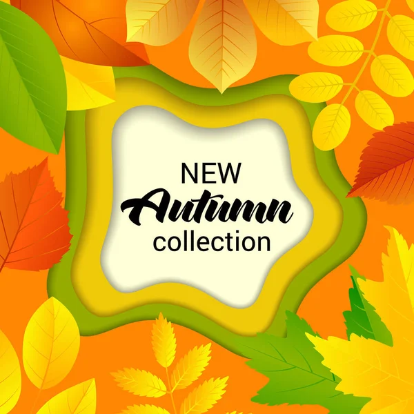 Neue Herbst Kollektion Verkauf Banner — Stockvektor