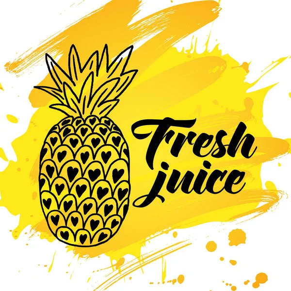 El taze ananas suyu çekilmiş  