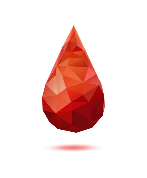 De daling van de realistische veelhoekige bloed — Stockvector