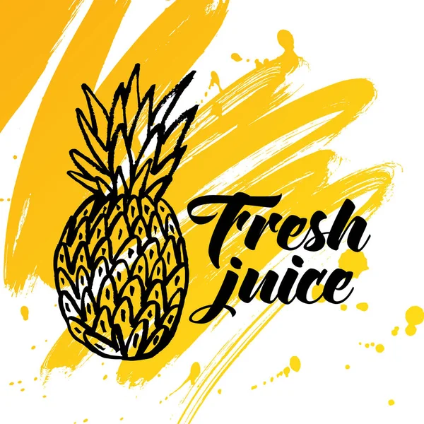 El taze ananas suyu çekilmiş  