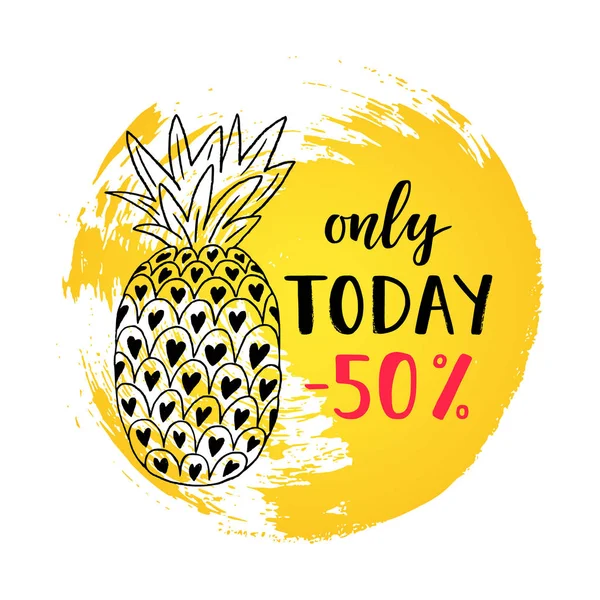 Only today -50% Sale banner — Stock Vector