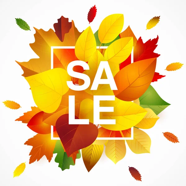 Banner de venta de otoño — Vector de stock