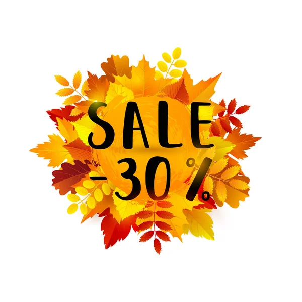 Banner de venta de otoño — Vector de stock