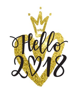 Happy 2018 yeni yıl kartı