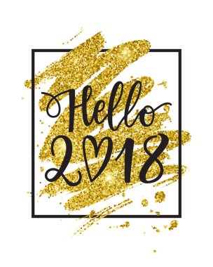 Happy 2018 yeni yıl kartı