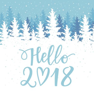 Happy 2018 yeni yıl kartı