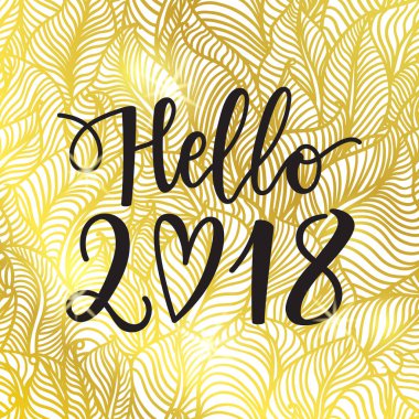 Happy 2018 yeni yıl kartı