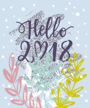 Happy 2018 yeni yıl kartı