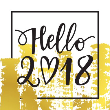 Happy 2018 yeni yıl kartı