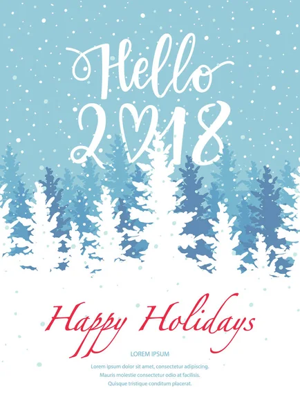 Happy 2018 yeni yıl kartı