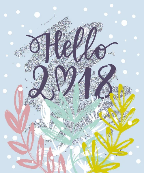 Happy 2018 yeni yıl kartı