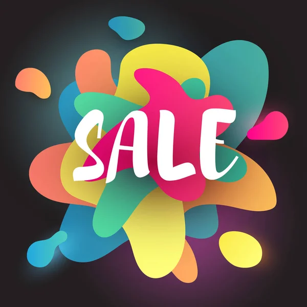 Sale poster with bright background. — Stock Vector