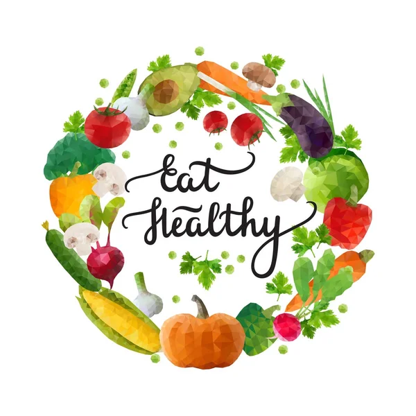 Їжте здорову плакат — стоковий вектор
